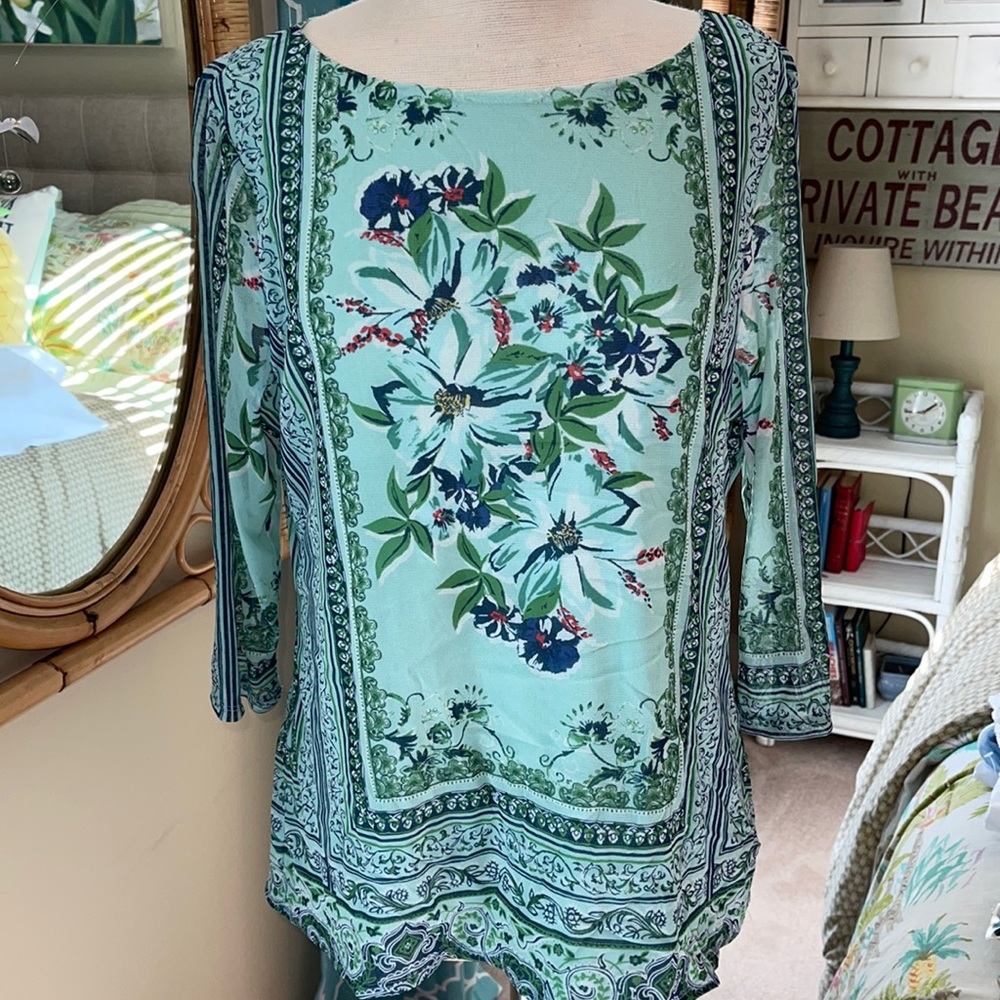 Charter Club Floral shirt XL